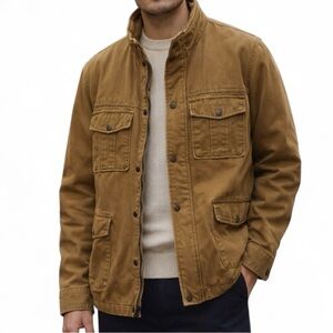 Levi’s Quilted Lined Chore Coat Brown Khaki Workwear Jacket Men’s XXL